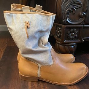 Matisse Coachella Leather & Canvas Boots size 11